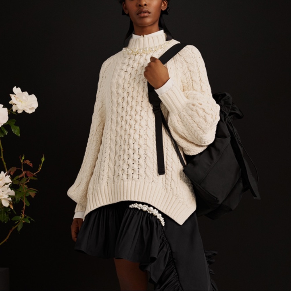 Simone Rocha x H&M cable knit sweater